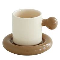 tea coffee mugs ceramic milk mug home decor crafts room wedding decoration porcelain sculpture vintage ball tea cup gift