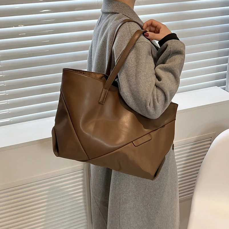 

Large Bags Ladies Messenger Bags Luxury Designer Fashion Female Simple PU Leather Hobo Bag Handbag For Women Free Shipping