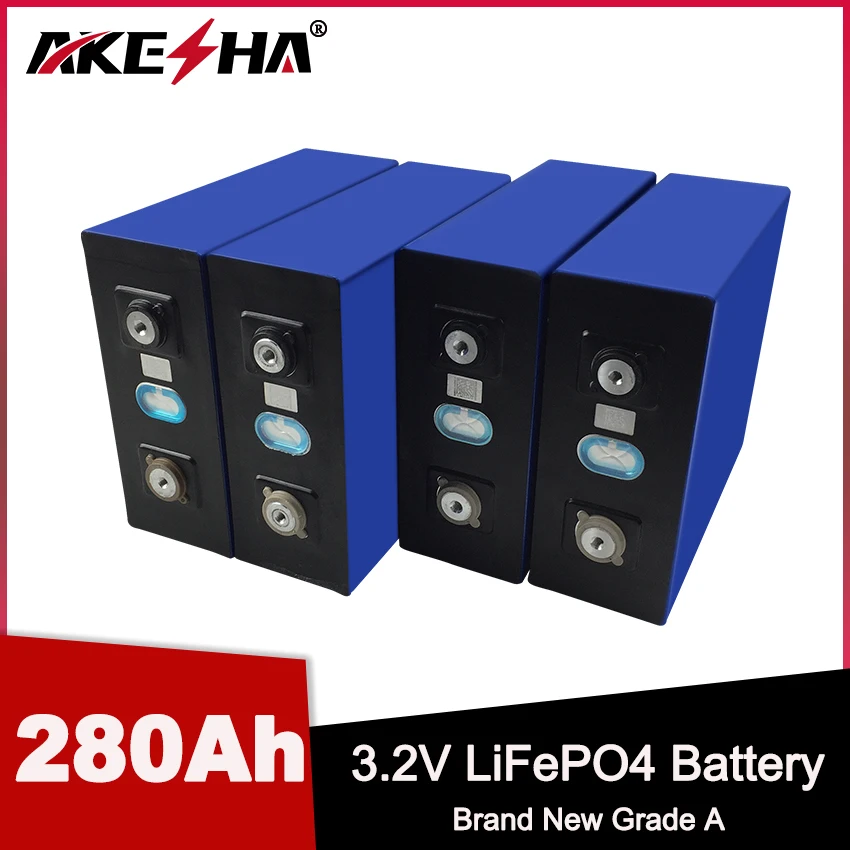 

Lifepo4 Rechargeable Battery 3.2V 280Ah Lithium Iron Phosphate 310Ah Cell DIY 12V 24V 48V Boat Golf Cart EV Forklift With Busbar