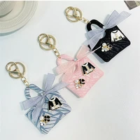 2022 new creative bowknot handbag keychains women bag charm pendant car keyrings accessories fashion key chains cute key ring