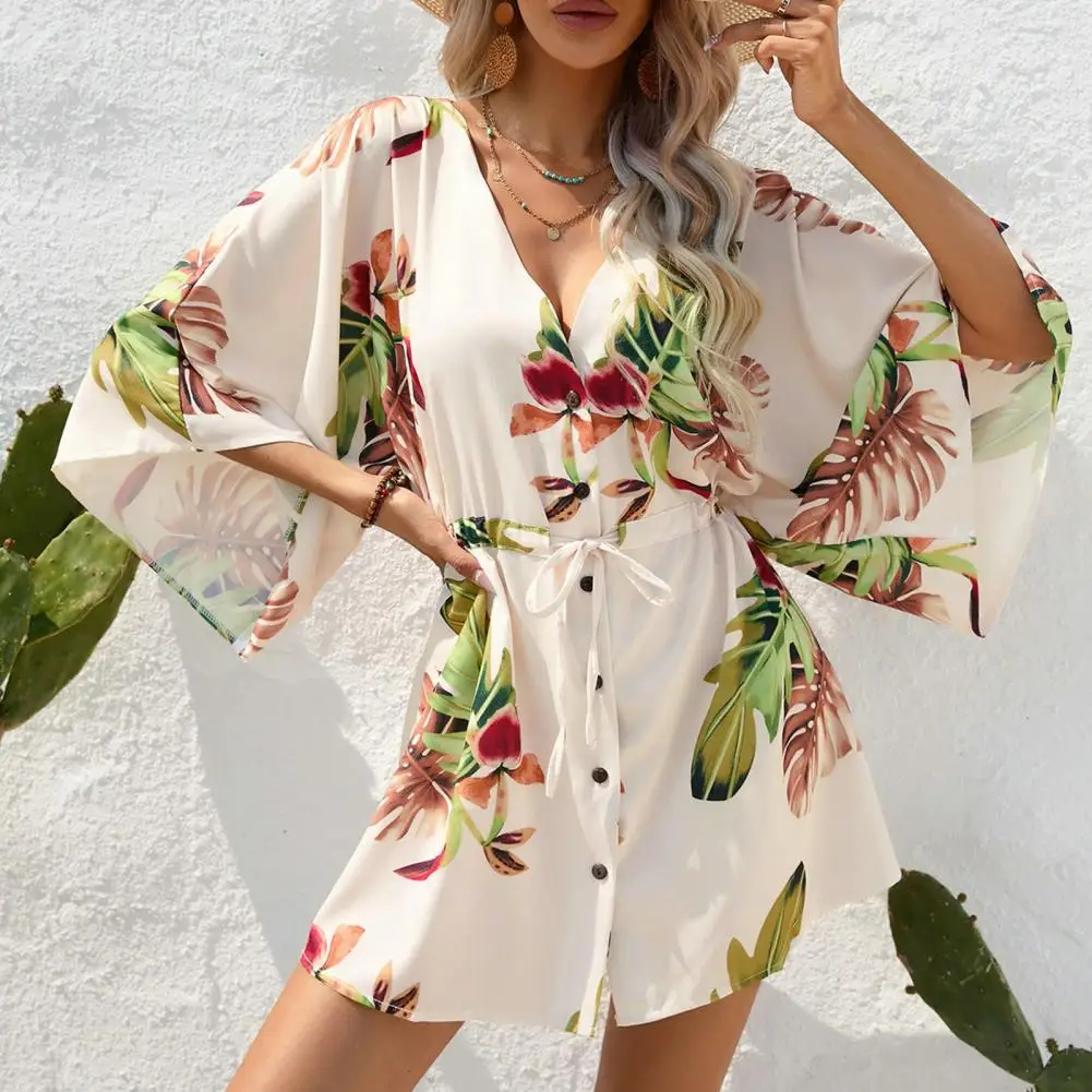 

Party Dress V-neck Summer Mini Dress Comfortable Women Summer Dress