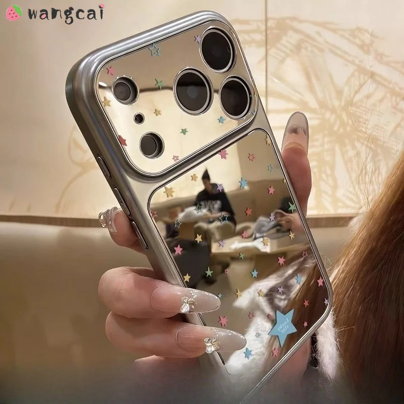 Фото Серебряный зеркальный чехол для телефона iQOO Z10 Lite Z10R Z10X Z7i Z6 Pro Z5X U5X 5G 4G, милый красочный чехол с звездами в стиле Ins, мягкий чехол №1