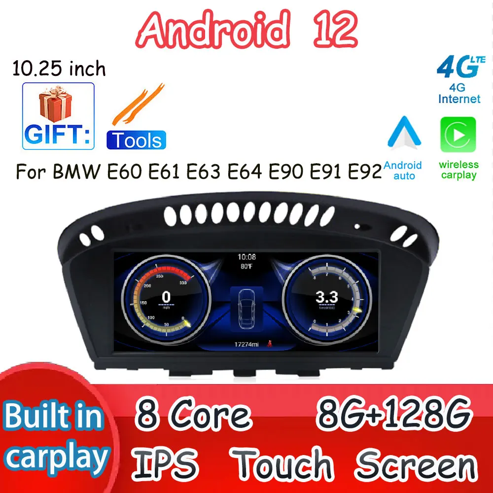 CCC CIC For BMW E60 E61 E63 E64 E90 E91 E92 Android 12 Wireless Carplay GPS Navigation Multimedia Radio Player 10.25 Inch CCC CIC For BMW E60 E61 E63 E64 E90 E91 E92 Android 12 Wireless Carplay GPS Navigation Multimedia Radio Player 10.25 Inch