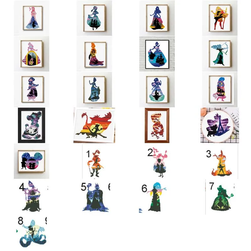 

cake DIY Cross Stitch Kit Packages Counted Cross-Stitching Kits New Pattern Animal silhouette deer Cross stich Painting Set 2