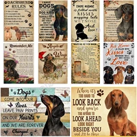 advice from a dachshund dog metal tin sign home bar coffee resuarant wall decor funny retro wall art poster plates 12x 8 inches
