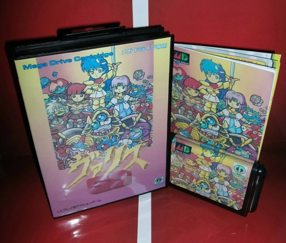 SD Valis с коробкой и руководством для 16-битного игрового картриджа Sega MD