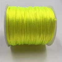 1mm 50meters neon yellow macrame cord strong braided silk satin nylon rope diy making findings beading thread wire