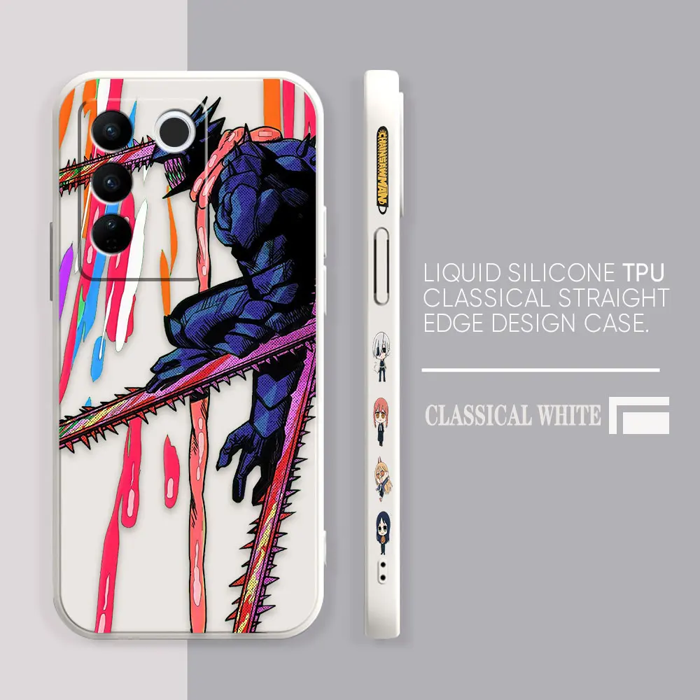 Case For VIVO S5 S6 S7 S9 S9E S10 S12 S15 S16 S16E V19 V20 V21 V23 V25 V27 PRO 5G Case Funda Cqoue Shell Capa DENJI Chainsaw Man