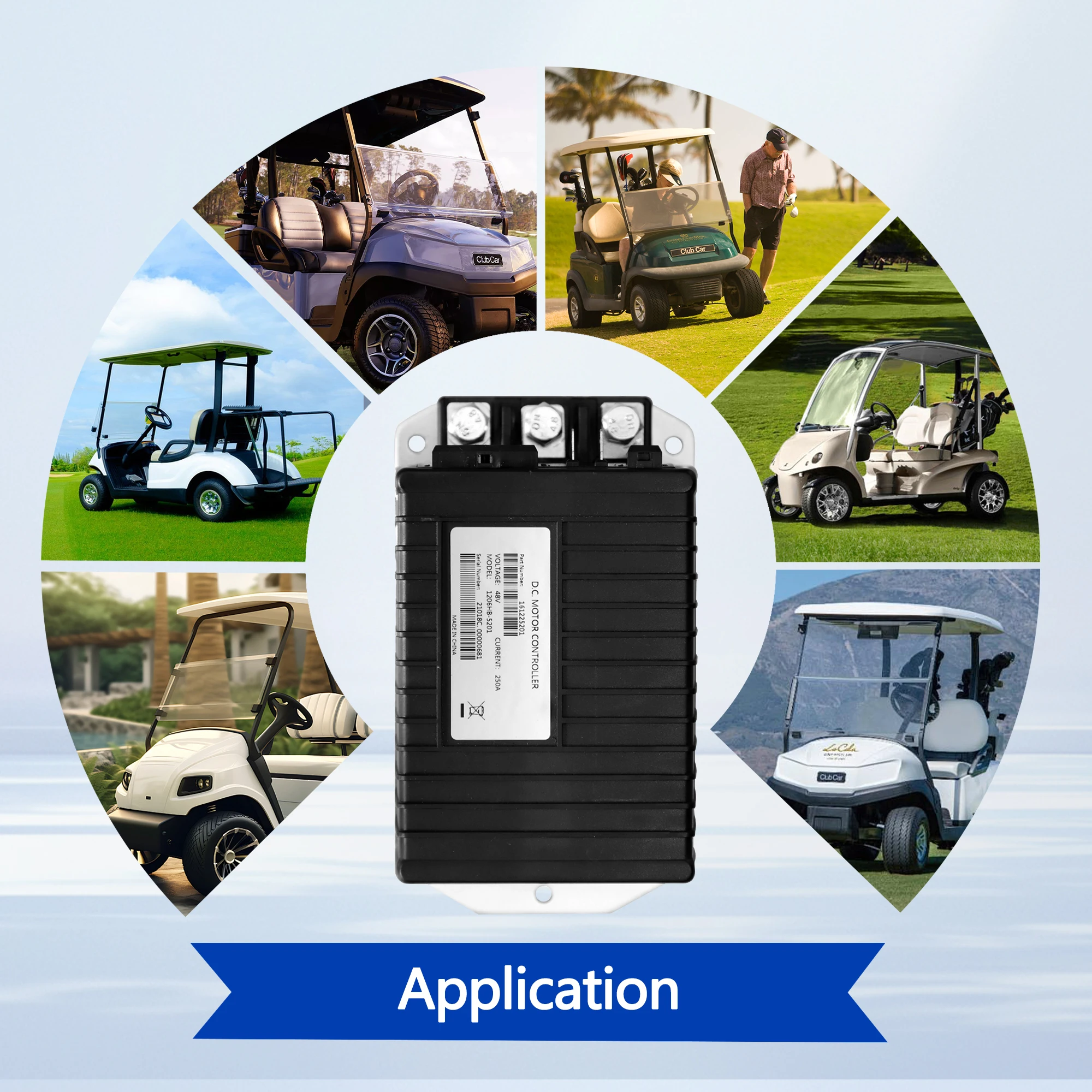 Контроллер 1206HB-5201 612632 контроллер двигателя 48В 250А для гольф-карт Curtis EZGO TXT Express S4/L6