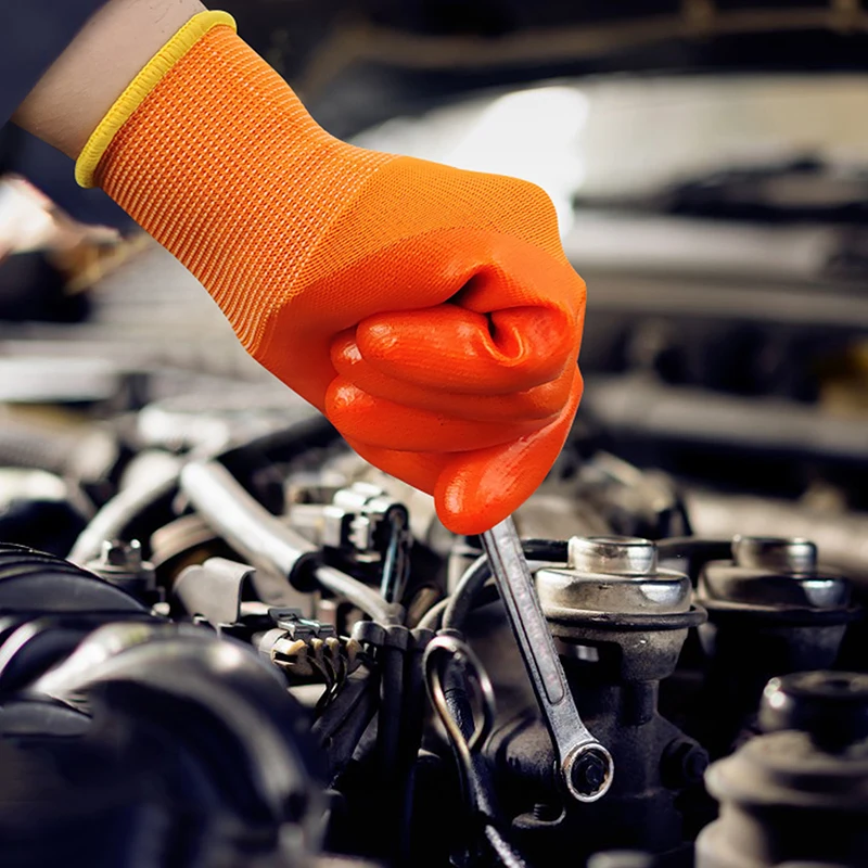 Защитные перчатки с ПВХ покрытием маслостойкие промышленные рабочие для мужчин