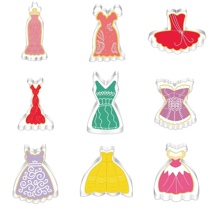 

Cookie Cake Biscuit Fondant Dress Shape Cutter Mould Baking Molds Supplies Cake Dessert Decoration Parent-child DIY Tool Kitchen