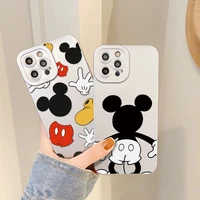 disney mickey minnie mouse phone case for iphone 13 12 mini 11 pro xs max xr 6 7 8 se 2 electro silver plated soft shell casing