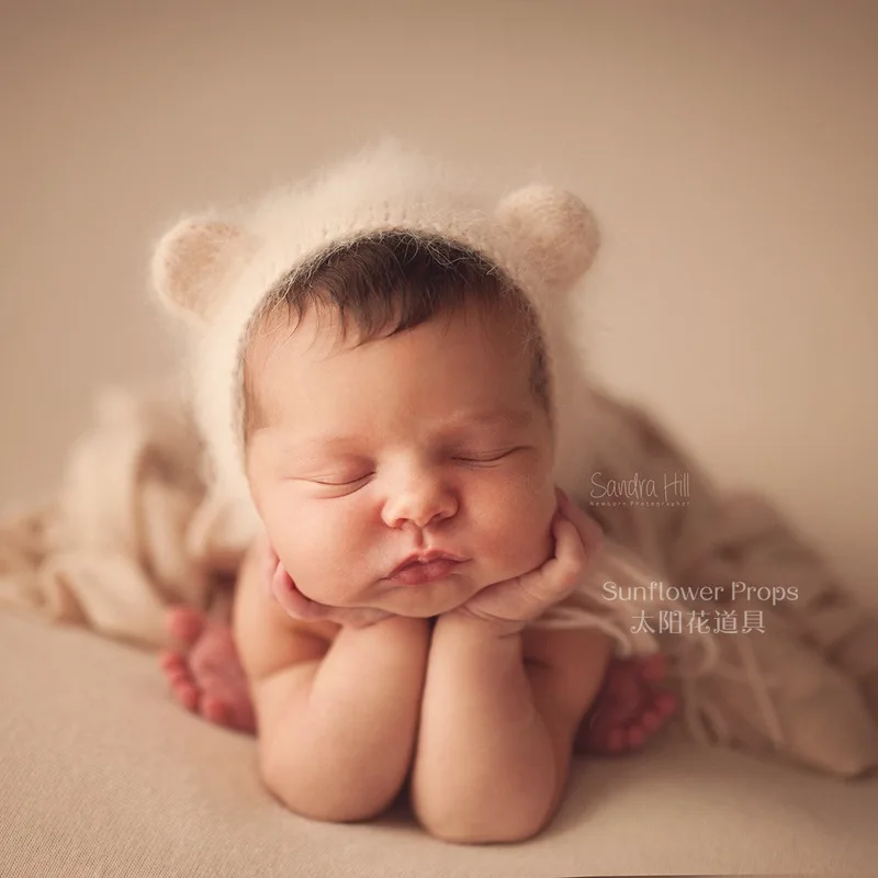 

Wool Hat Newborn Photography Props Knitted Baby Girl Boy Hats Atrezzo Fotografia Bebe Photo Shooting Photographie New Born Prop