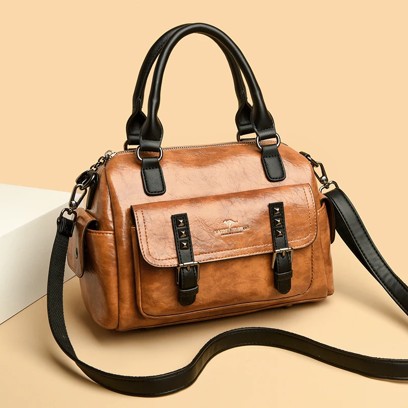 Роскошная модная повседневная сумка-тоут сумка через плечо из мягкой кожи с