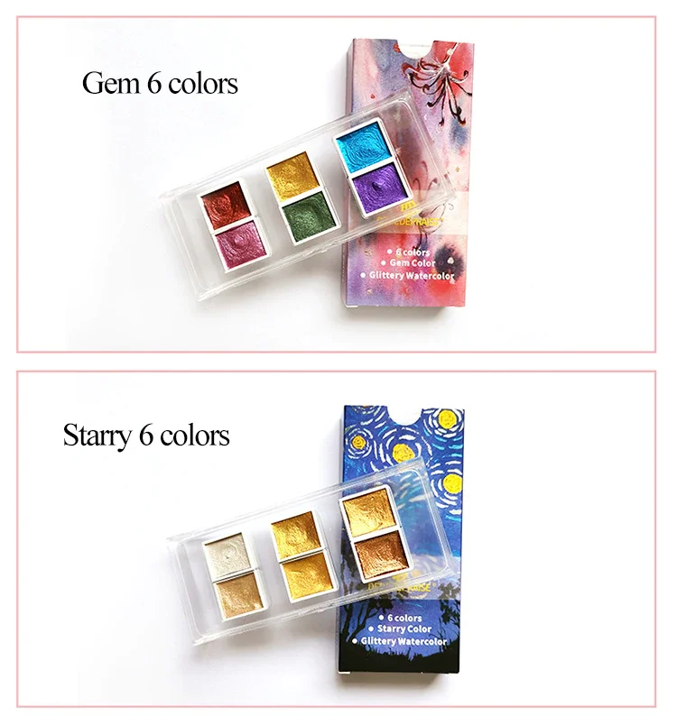 

Solid Watercolor Paints Water Colours Set for Art Painting Nail Design 032
