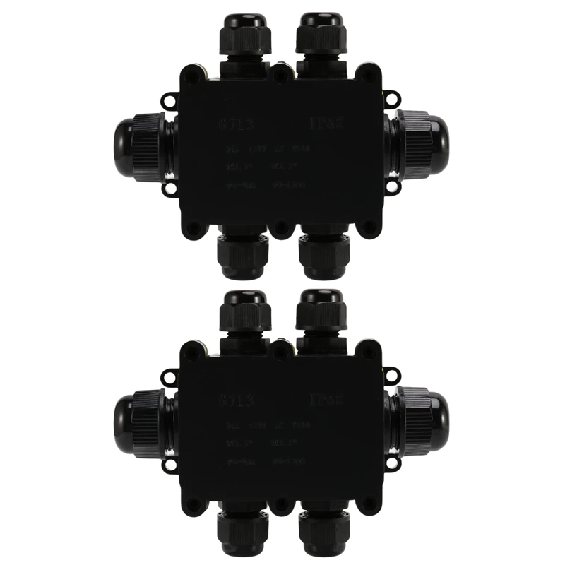 

2 шт., Черные Водонепроницаемые клеммы для стыковки Ip68