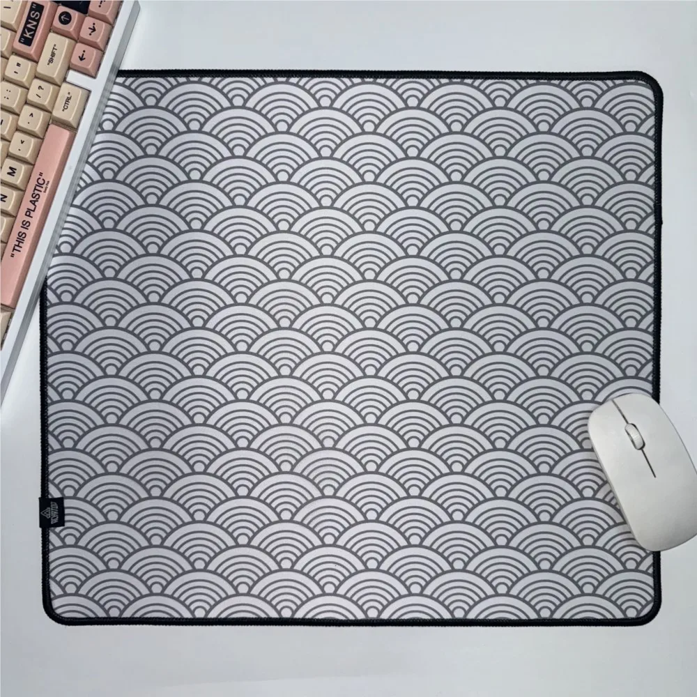 Игровой коврик для мыши с управлением белый скоростной волнами игровой