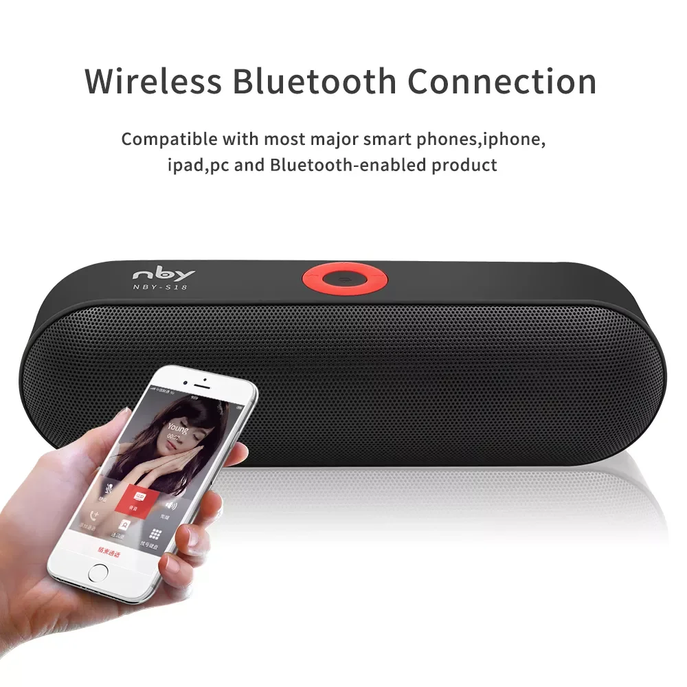 

Accessory Accessory Speaker S18 Portable Bluetooth Speaker with Dual Driver Loudspeaker,12 Hours Playtime,HD Audio Subwoofer Wir