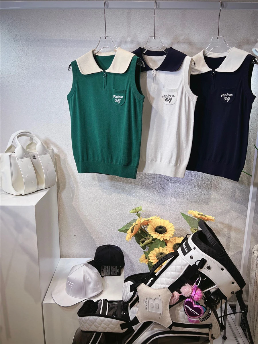 Spring/Summer 2022 Ladies for Golf Clothing Ladies Sleeveless vest short sleeve sweater Ice thin breathable outdoor sport