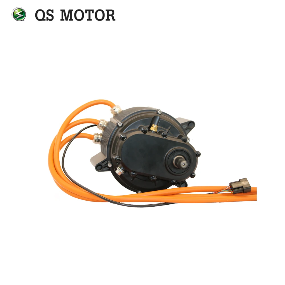 

QSMOTOR New QS165 60H 10kW IPM PMSM Mid Drive Motor with 1:2.37 gear box CNC made for Offroad Dirtbike Lightbike