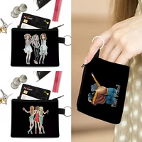 new unisex canvas coin bag storage purse money card holder wallet case zipper key organizer pouch friends series printed handbag