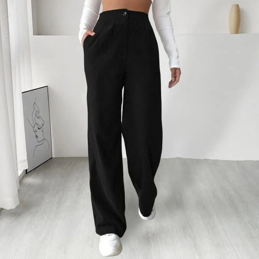 

Popular Relaxed Fit Straight Pants Women Pants Skin-touch Keep Warm