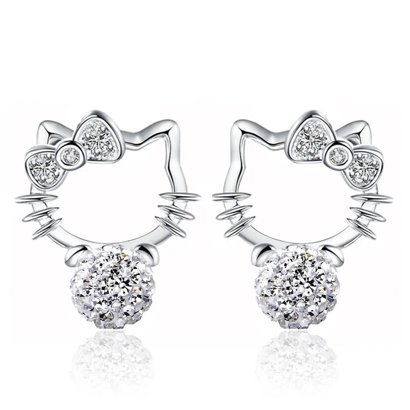 

Серьги женские из серебра 925 пробы с фианитами