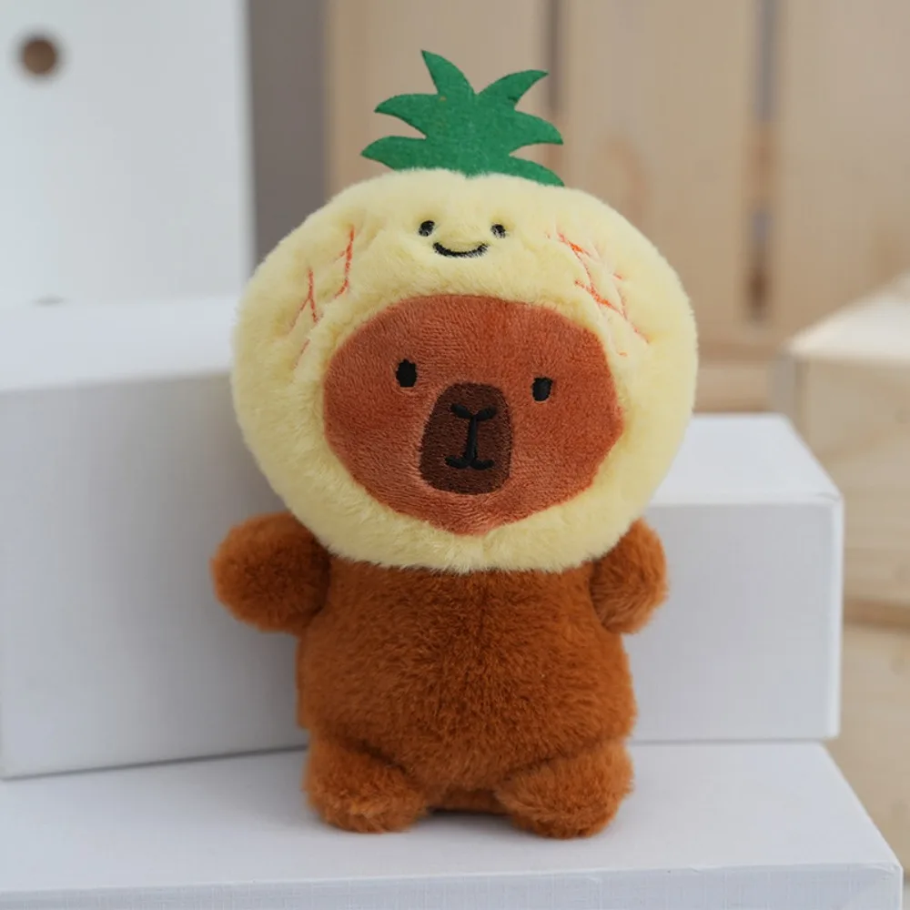 ПП хлопок плюшевый брелок с капибарой имитация ананаса фруктовая шляпа капибара