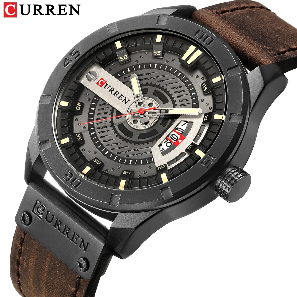 

CURREN Top Luxury Brand Fashion Sport Men's Watches Date Military Waterproof Wristwatch For Men Leather Quartz Male Clock Reloj