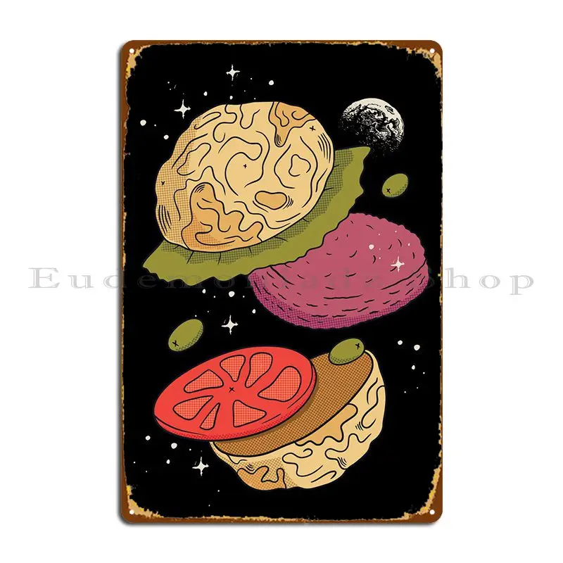 

Лунная гамбургеров, металлический плакат с принтом клуба, паба, дома, клуба, бара, жестяной плакат