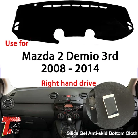 Классический чехол TAIJS для приборной панели автомобиля из полиэстера для Mazda 2 Demio 3rd 2008-2014, правый руль