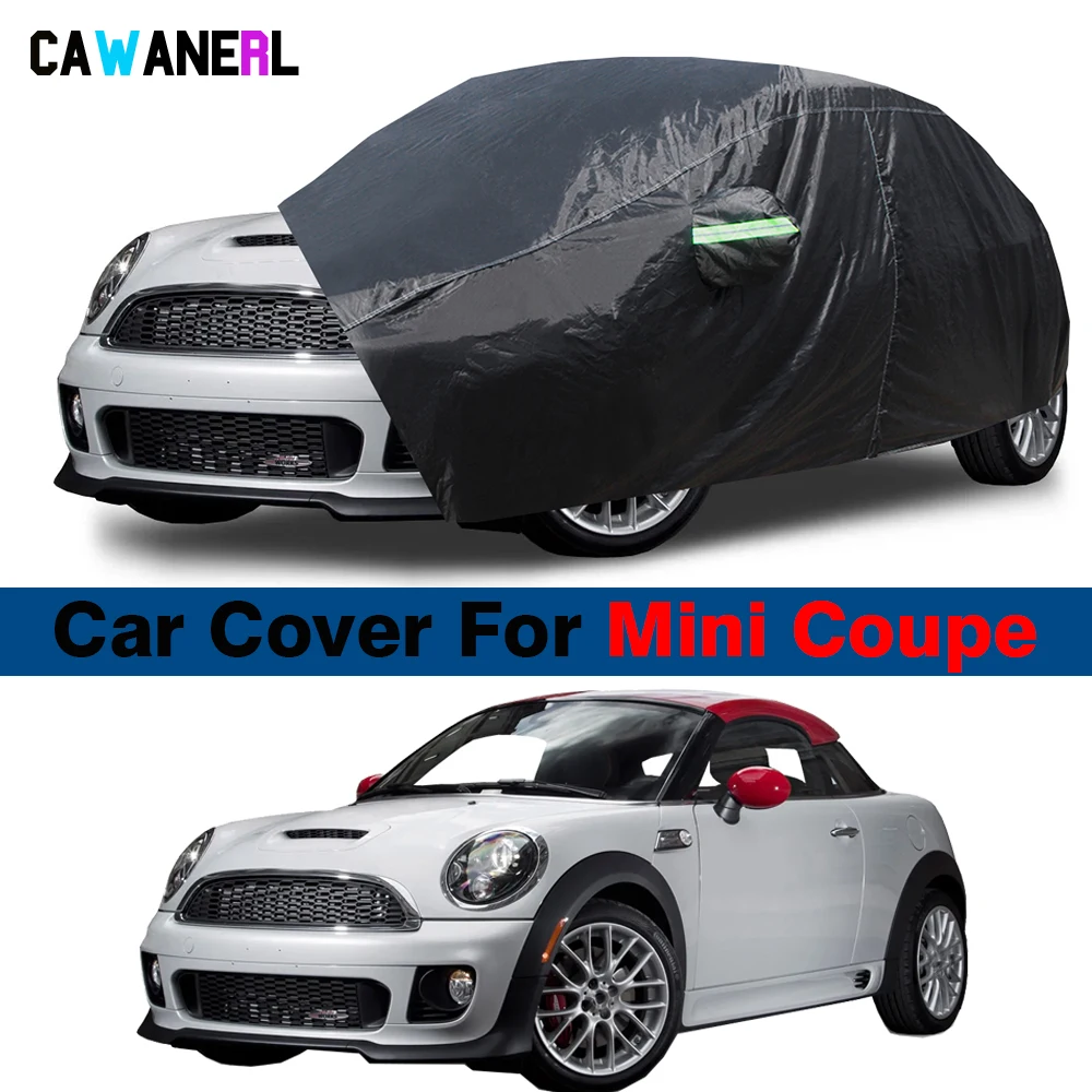 Черный автомобильный чехол для Mini Coupe 2011-2015 водонепроницаемый с защитой от