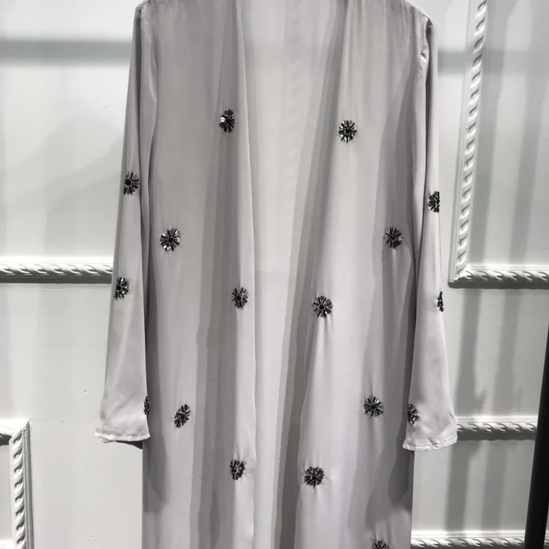 Embroidered Robe Muslim Dress Dubai Abayas for Women Caftan Marocain Kaftan Islam Eid Mubarak Ramadan Robe Dress Summer Dress