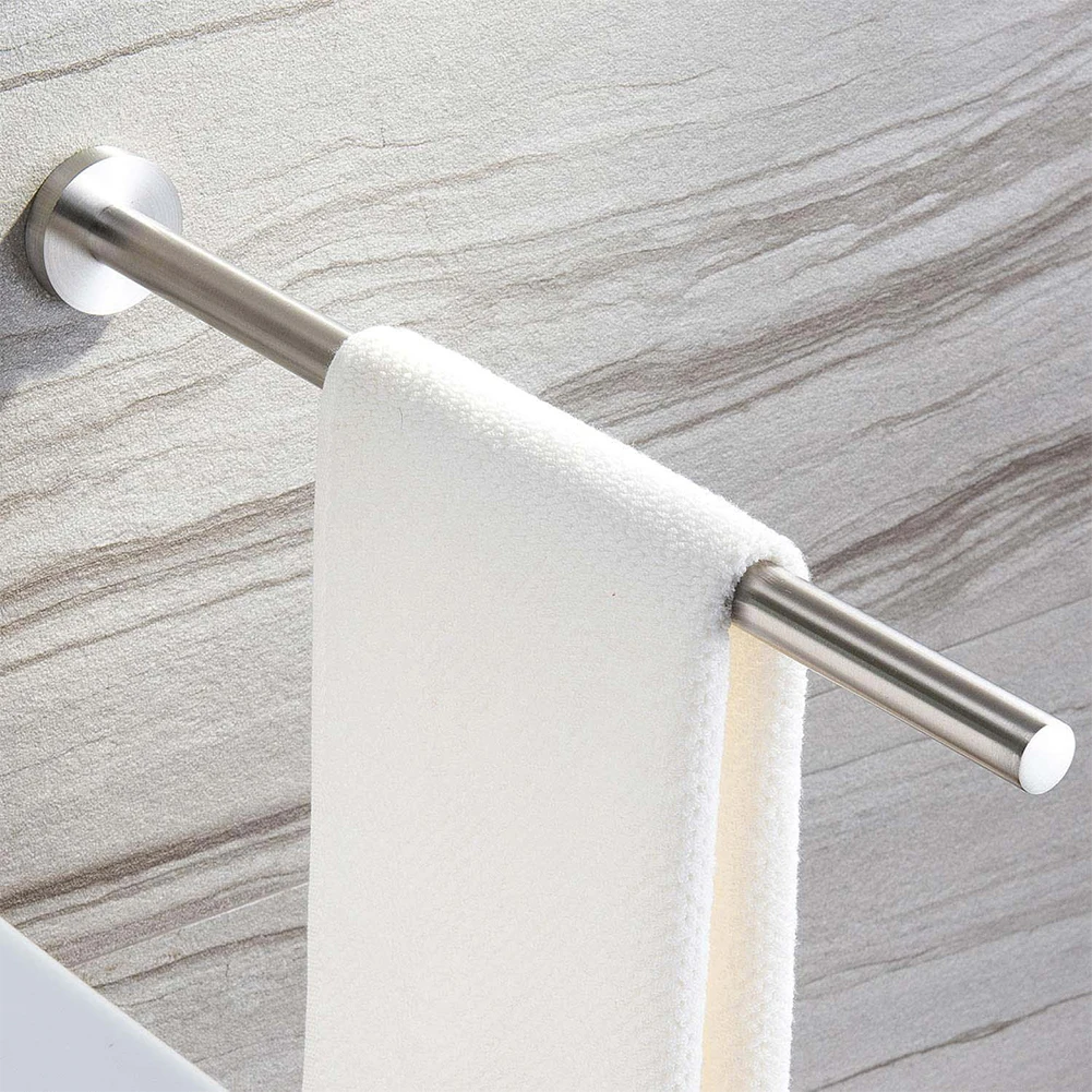 

Stainless Steel Towel Rack Bathroom Towel Holder Stand Kitchen Cabinet Door Hanging Organizer Shelf Wall Mounted Towels Bar