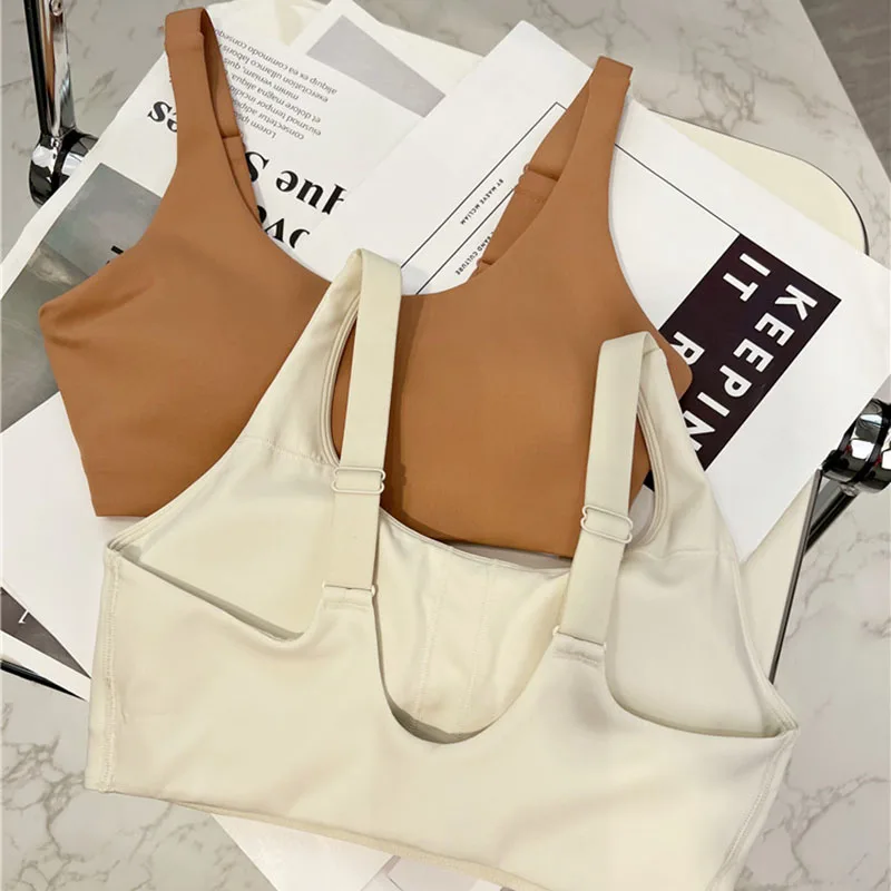 High Quality Cloud Sof Sports Bras Workout Gym Tops Women Naked Feel Exercise Dance Fitness Crop Top with Built In Bra