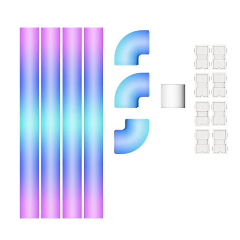 Светодиодная лента Tuya WIFI RGB IC Glide для настенного освещения, синхронизация с музыкой, управление через приложение, голосовое управление, вилка EU - VVNB (art.: 3920d910be026) - 3920d910be026