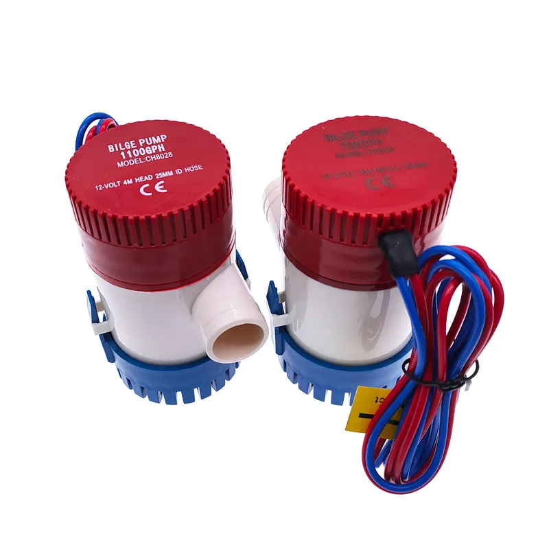 

DC 12V Bilge Pump Water Pump Marine Submersible Bilge Sump Water Pump 1100 /750/500/350 Gallons/h Fishing Boat Cruise Ship Yacht