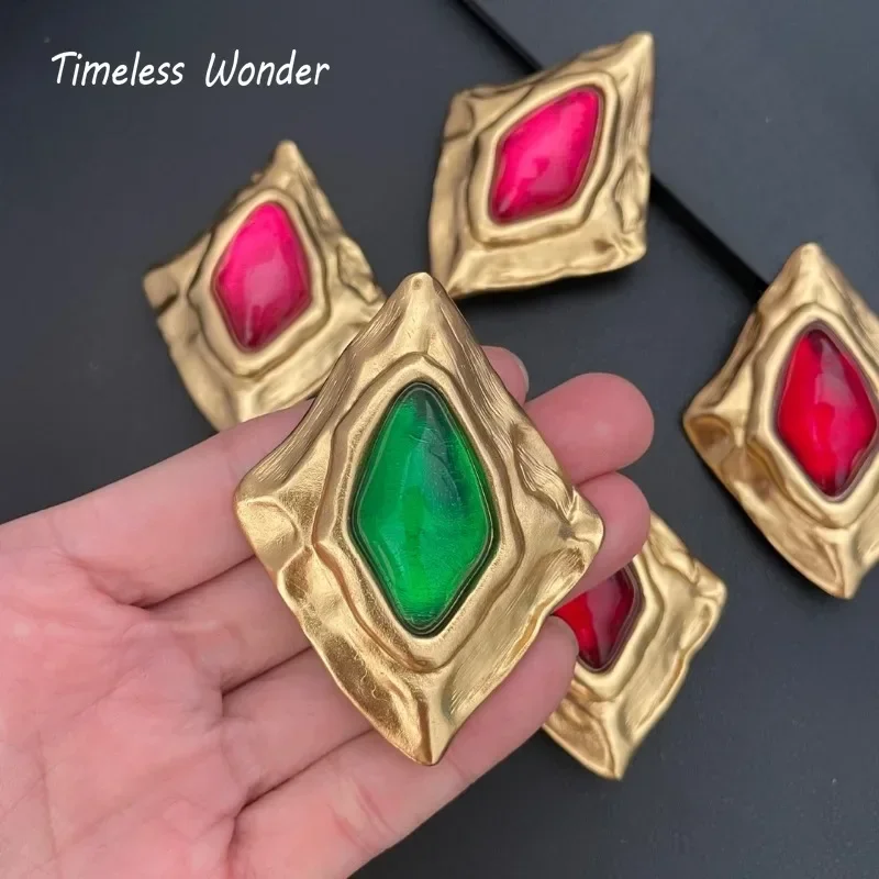 Вневременные серьги-клипсы Wonder Fancy Geo из смолы для женщин дизайнерские ювелирные