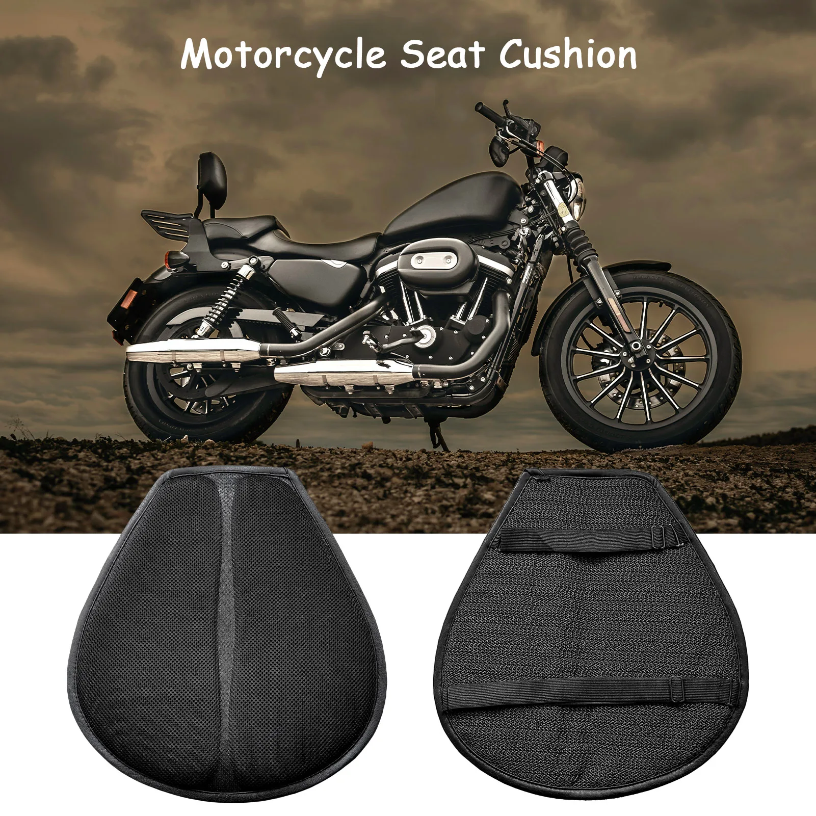 

Motorcycle Seat Cushion Shock Absorbing Seat Cover Ride Seat Protector 5-Ply Breathable Pressure Relief Ride Motorcycle Seat Pad