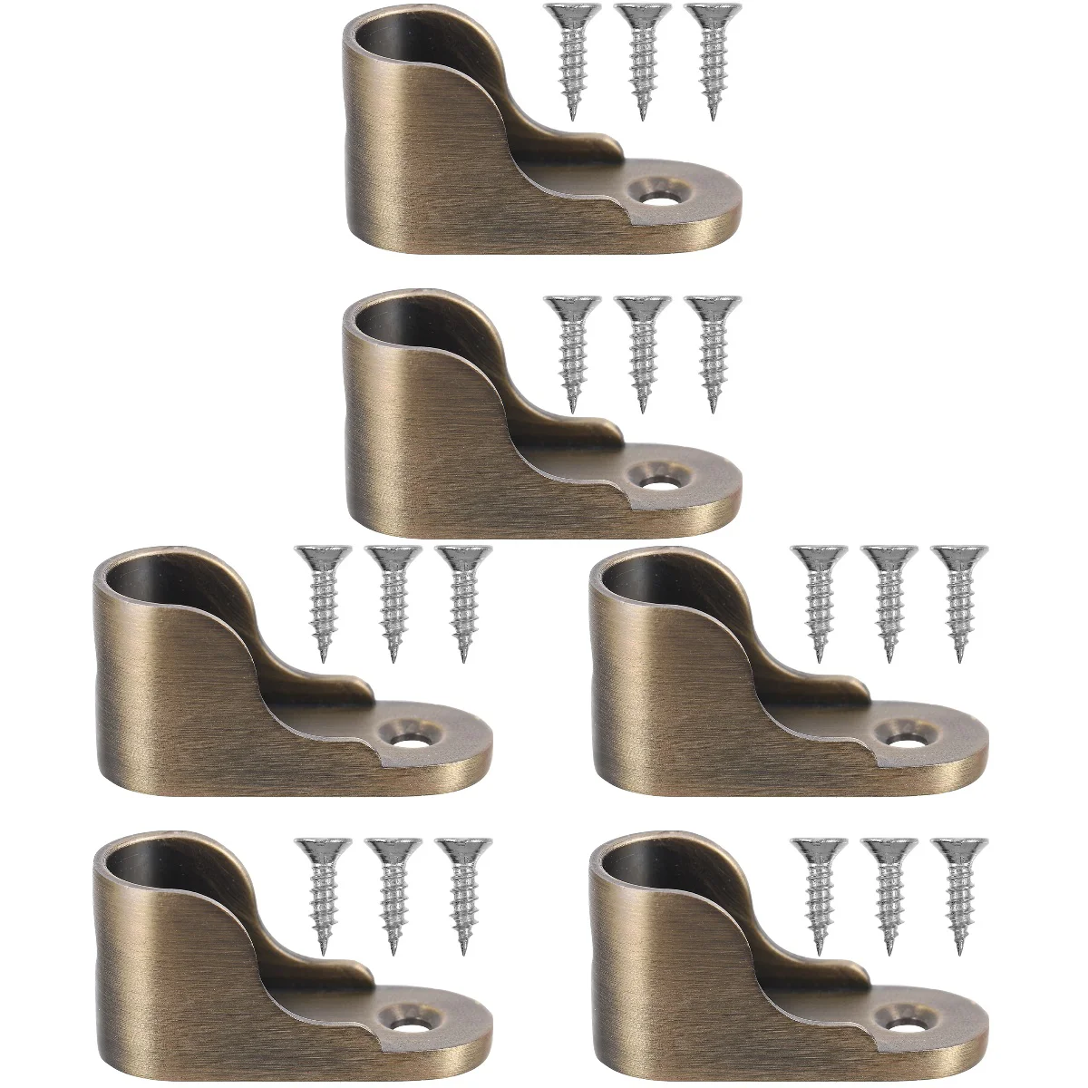 

Closet Pole Rod Socket Curtain Holder Wardrobe Bracket End Flange Window Bar Caps Bathroom Wood Shower Metal Set Support