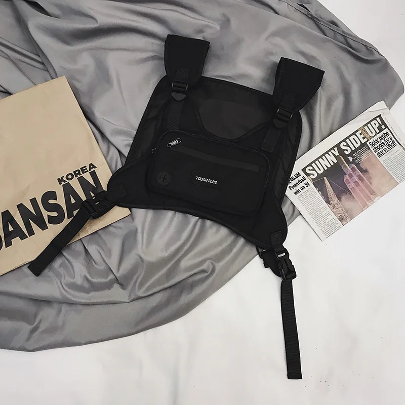 New Fashion Tactical Chest Bag For Men Bicycle Bullet Hip Hop Vest Streetwear Bag Waist Pack Functional Tooling Kit for Running