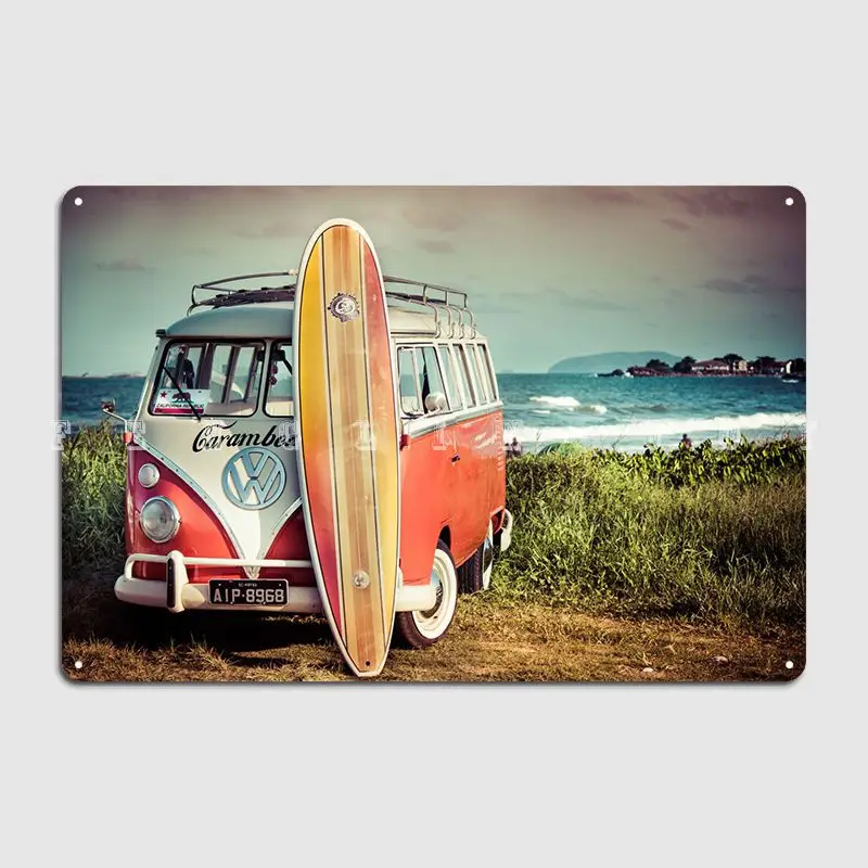 

Surf Van Metal Sign Club Party Club Bar Designing Mural Painting Tin Sign Posters