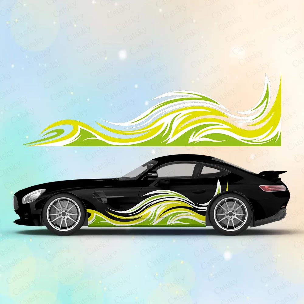Нерегулярный изогнутый дизайн большие автомобильные наклейки и на кузов