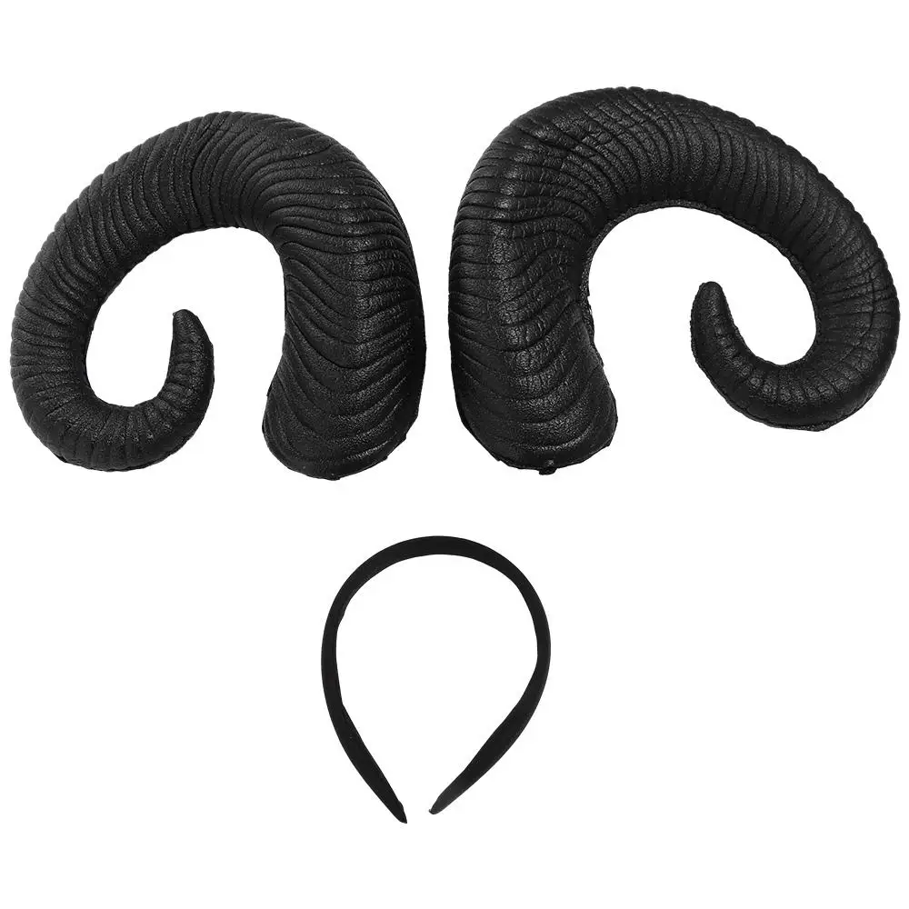 Забавная повязка на голову из искусственной кожи Хэллоуин с рогами демона