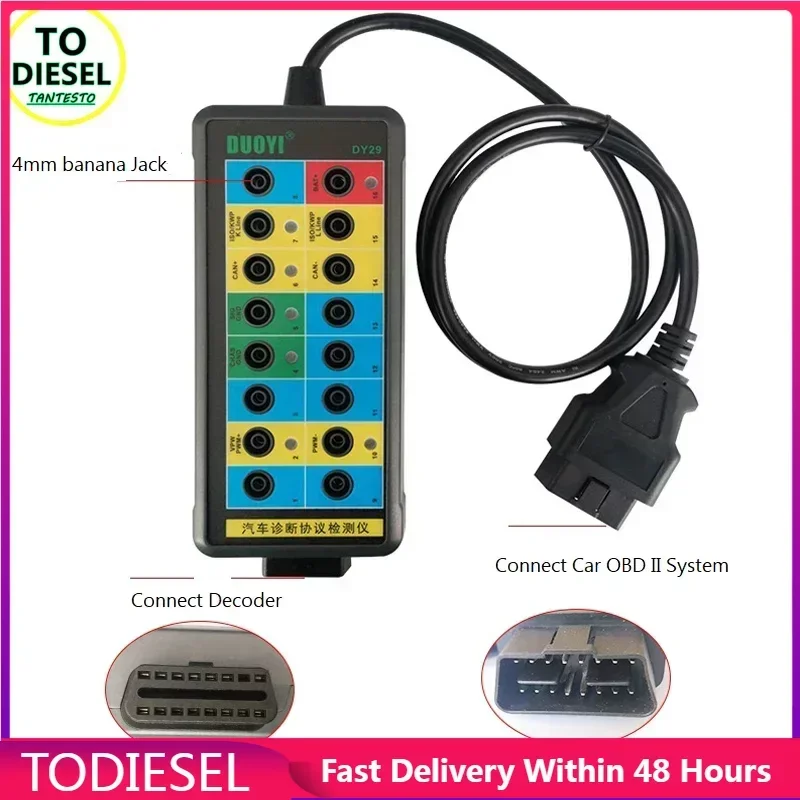DY29 автомобильный диагностический детектор протокола тестер авто OBD2 Breakout Break Out Box