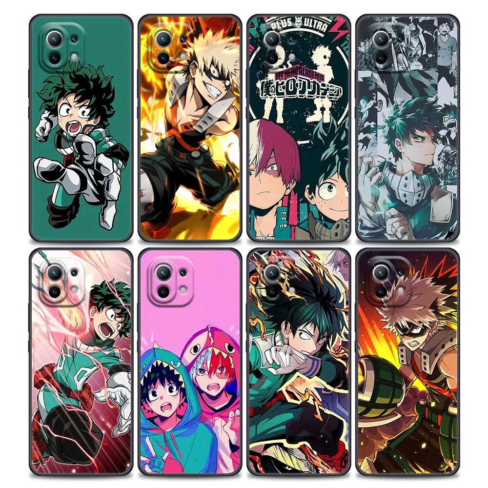 

Case for Xiaomi Mi 11 Lite 5G NE 11i 11X 11T 12 Pro Poco F1 F3 X3 GT X4 NFC Pro Silicone Cover Boku No My Hero Academia Anime