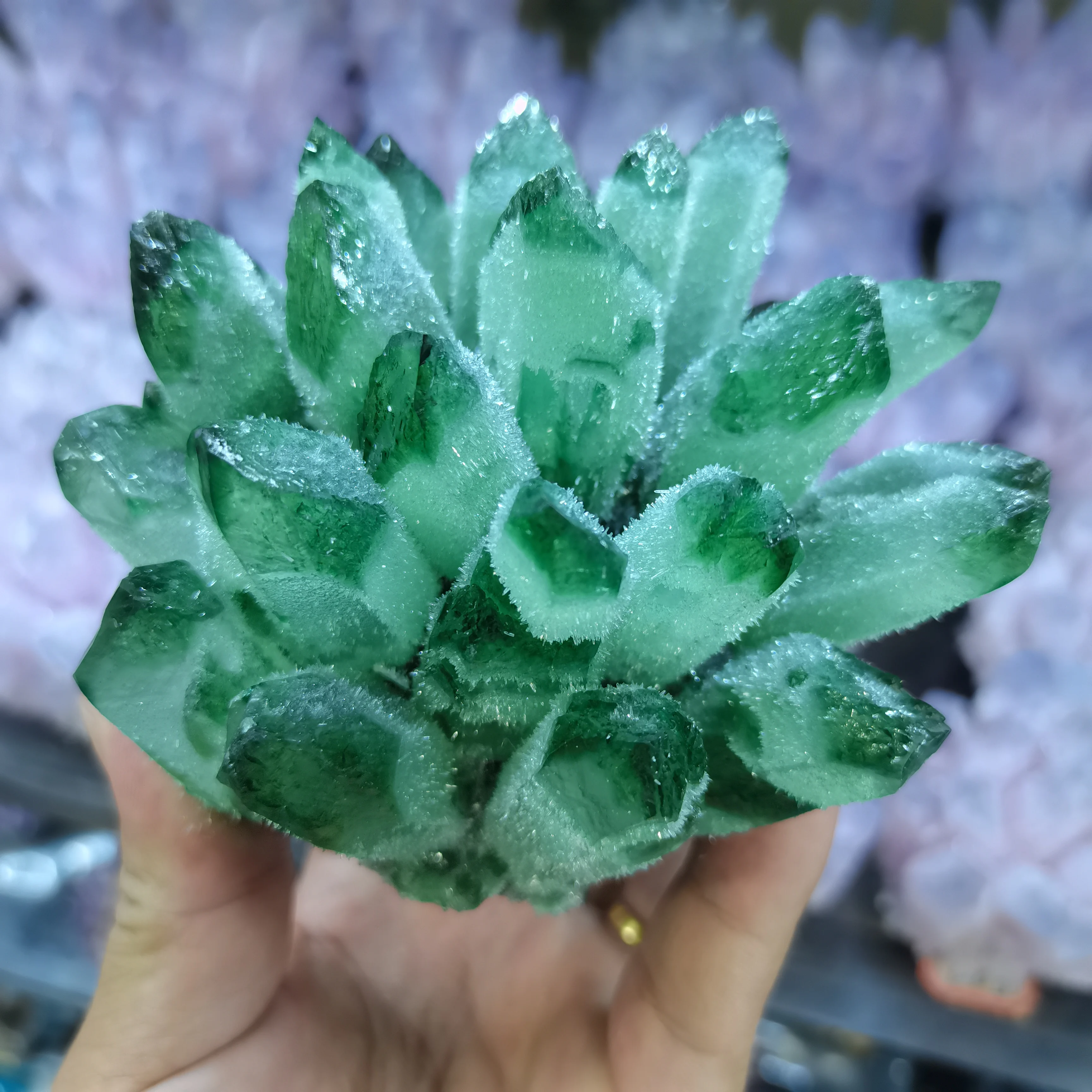 850 г красивый зеленый фотоальбом необработанный образец минерала