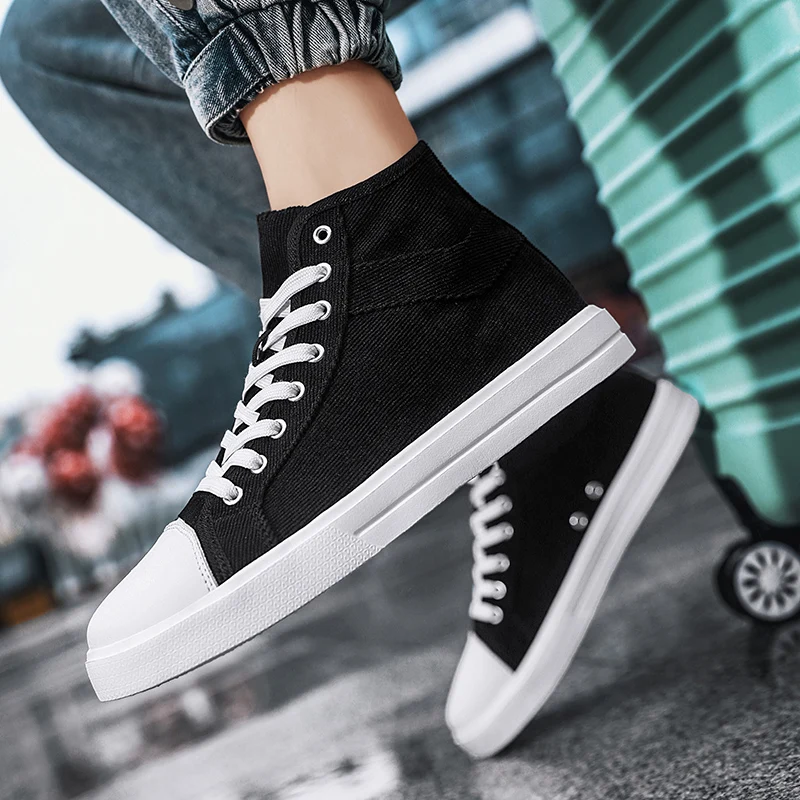 Sneakers Men Canvas Shoes Classic High Style Spring Autumn Man's Sneakers Lightweight Casual Flat Fashion Shoes Male Summer 2022