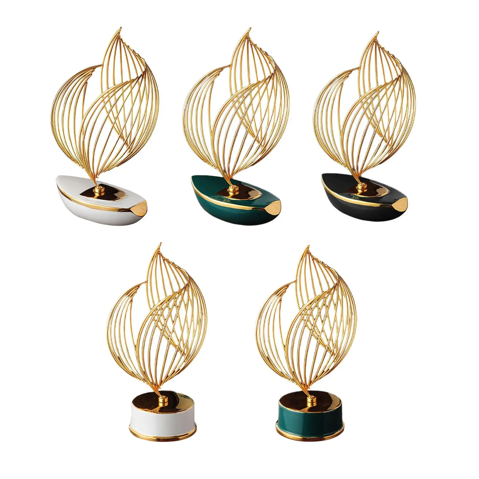 

Luxury Sailboat Statue Display Cabinet Ornaments Art Collectible Miniature Boat Boat Sculpture for Desktop Hotel Party Home Bar