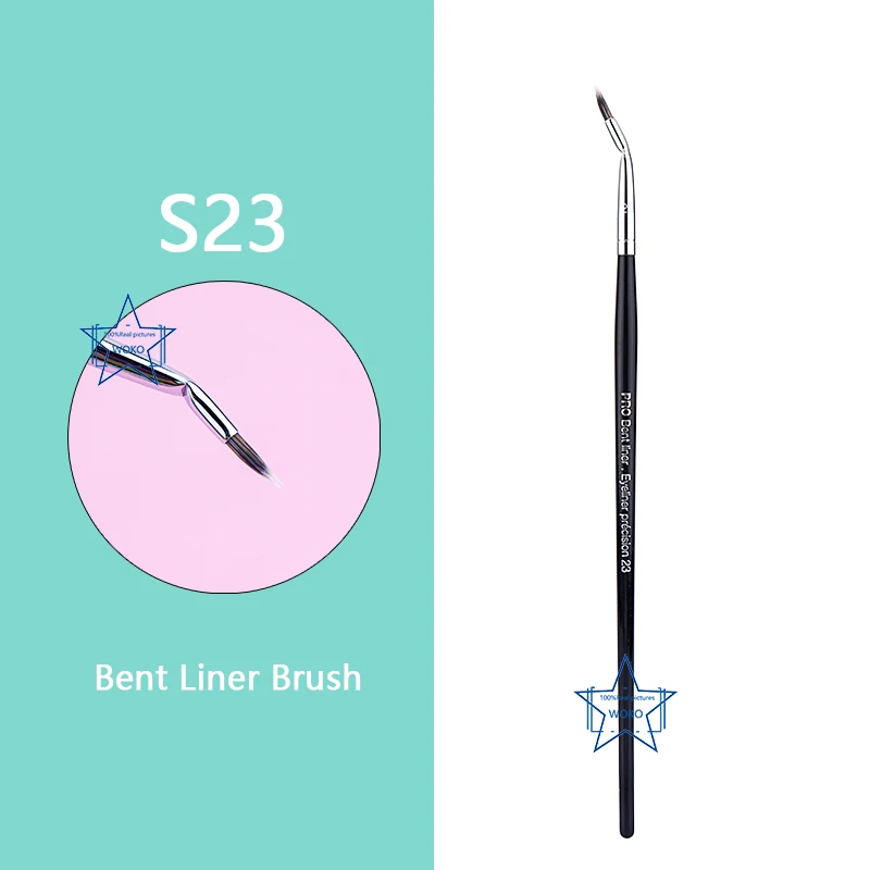 

S23 Eyeliner Brush Beauty Make Up Brush New Bent Eyeliner Brush Precision Thin Liquid Gel Eyeliner Makeup Brush Eye Makeup Tool